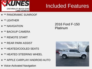2016 Ford F-150 Platinum in Delavan, WI - Kunes Chevrolet Cadillac of Delavan