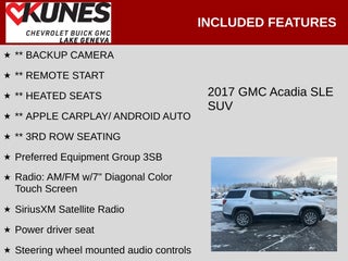 2017 GMC Acadia SLE-2 in Delavan, WI - Kunes Chevrolet Cadillac of Delavan