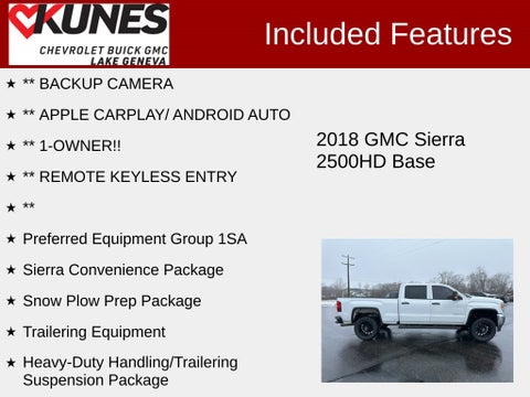 2018 GMC Sierra 2500HD Base in Delavan, WI - Kunes Chevrolet Cadillac of Delavan