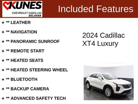 2024 Cadillac XT4 Luxury in Delavan, WI - Kunes Chevrolet Cadillac of Delavan