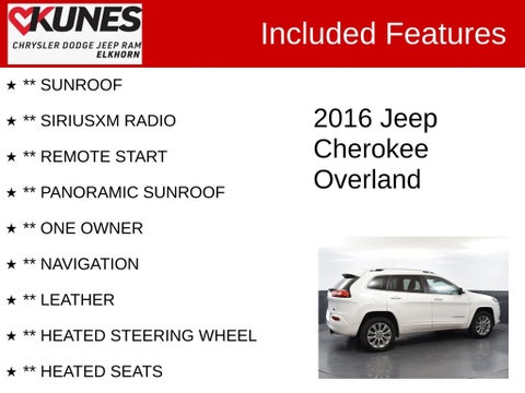 2016 Jeep Cherokee Overland in Delavan, WI - Kunes Chevrolet Cadillac of Delavan