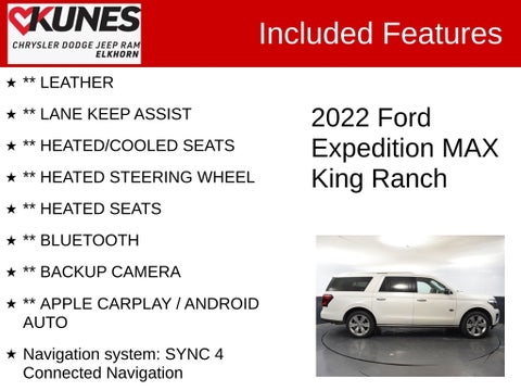 2022 Ford Expedition Max King Ranch in Delavan, WI - Kunes Chevrolet Cadillac of Delavan
