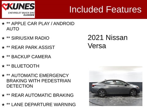 2021 Nissan Versa 1.6 SV in Delavan, WI - Kunes Chevrolet Cadillac of Delavan