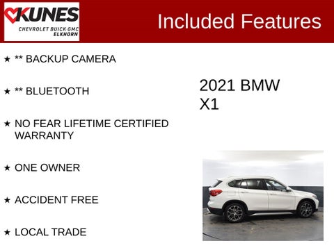2021 BMW X1 xDrive28i in Delavan, WI - Kunes Chevrolet Cadillac of Delavan