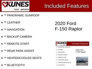 2020 Ford F-150 Raptor in Delavan, WI - Kunes Chevrolet Cadillac of Delavan