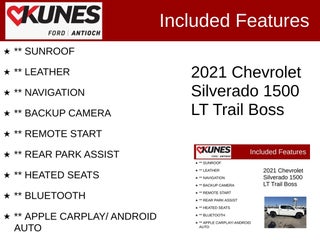 2021 Chevrolet Silverado 1500 LT Trail Boss in Delavan, WI - Kunes Chevrolet Cadillac of Delavan