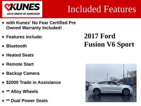 2017 Ford Fusion Sport in Delavan, WI - Kunes Chevrolet Cadillac of Delavan