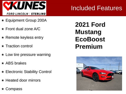 2021 Ford Mustang EcoBoost Premium in Delavan, WI - Kunes Chevrolet Cadillac of Delavan