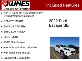 2022 Ford Escape SE in Delavan, WI - Kunes Chevrolet Cadillac of Delavan