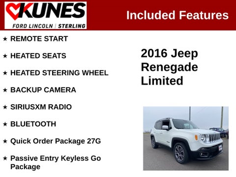 2016 Jeep Renegade Limited in Delavan, WI - Kunes Chevrolet Cadillac of Delavan