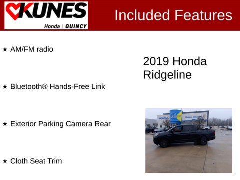 2019 Honda Ridgeline Sport in Delavan, WI - Kunes Chevrolet Cadillac of Delavan